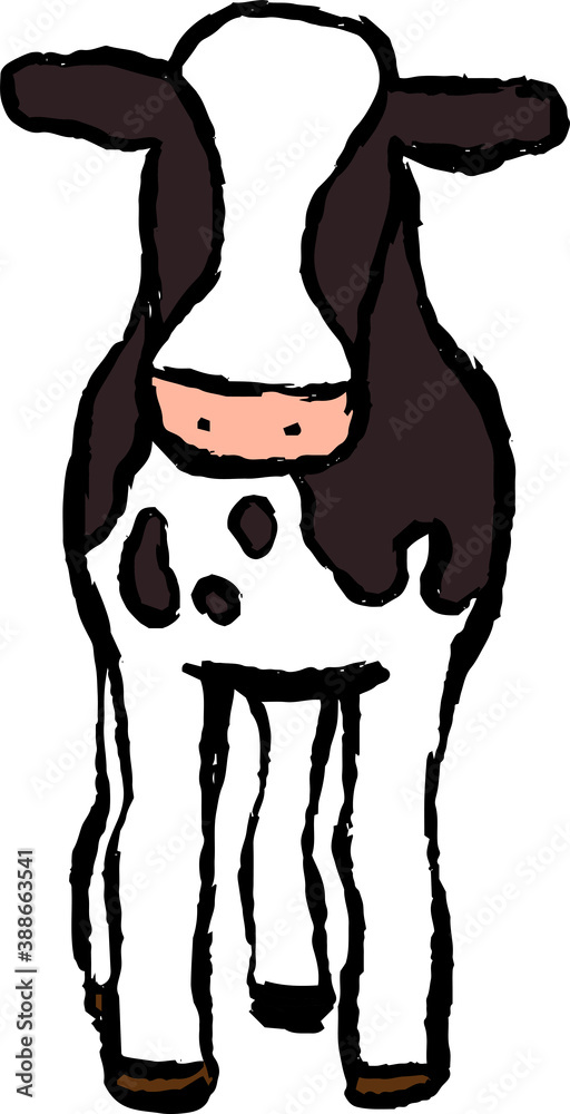 Realistic hand-painted Holstein cow Realistic hand-painted Holstein cow