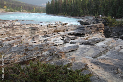 Stones Of The Athabasca Falls, Jasper National Park, Alberta