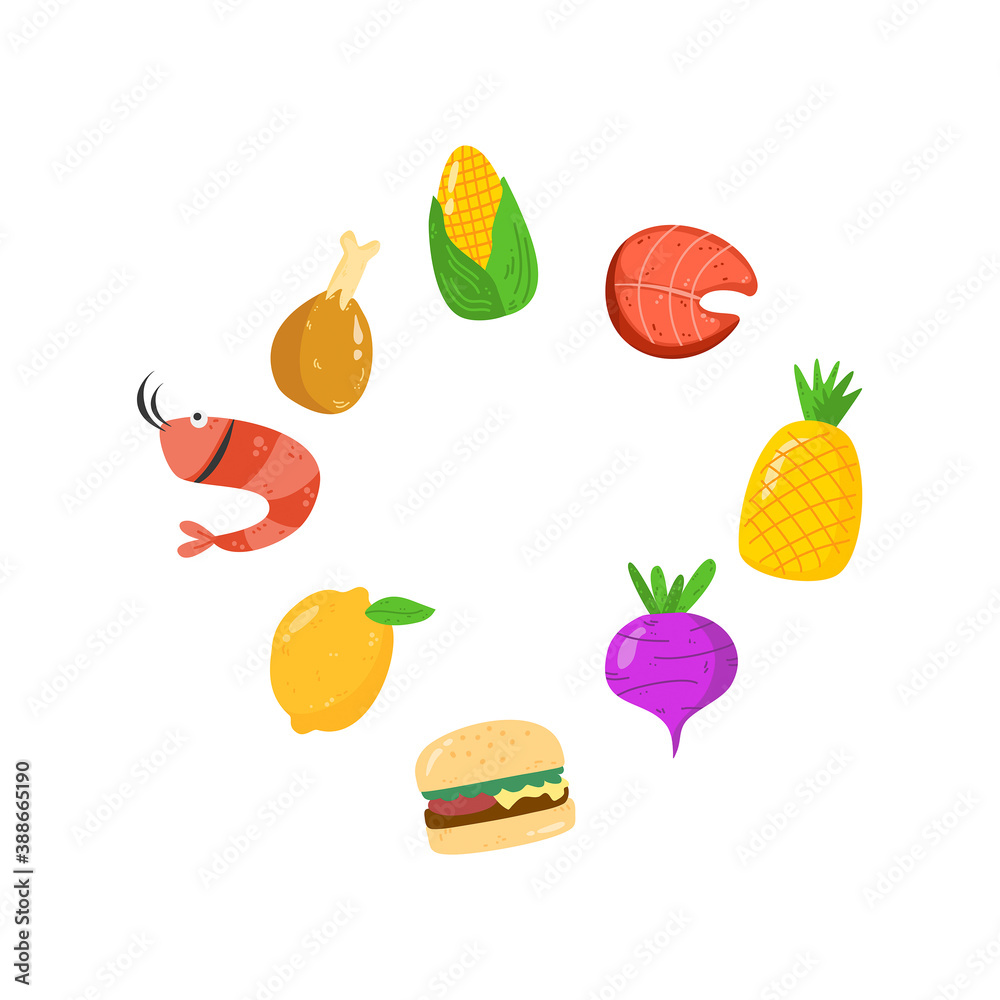flat design world food day concept flat design world food day concept