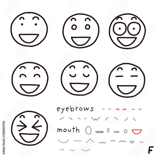 hand-drawn facial expression icon_02_f