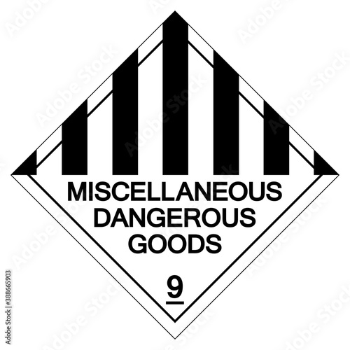 Miscellaneous Dangerous Goods Symbol Sign, Vector Illustration, Isolate On White Background Label. EPS10