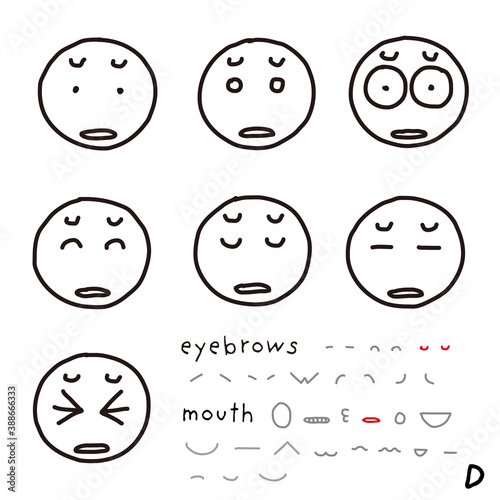 hand-drawn facial expression icon_03_d