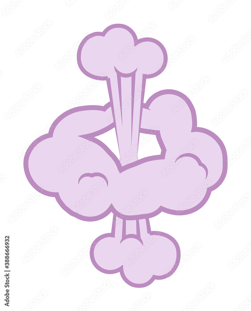 Smoke cloud explosion, dust or fog puff isolated on white Smoke cloud explosion, dust or fog puff isolated on white