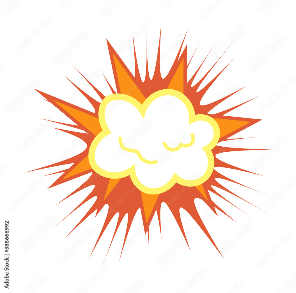 Comic boom blast or bang fire effect, dynamite explosion Comic boom blast or bang fire effect, dynamite explosion