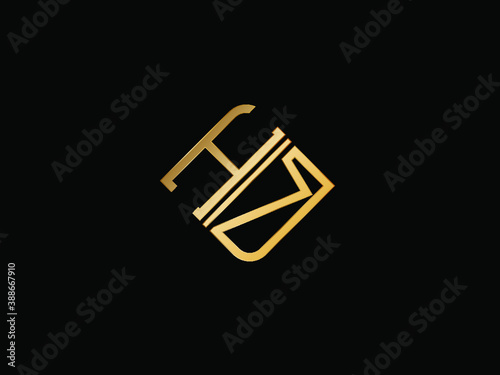 HM box Shape Letter logo Design.