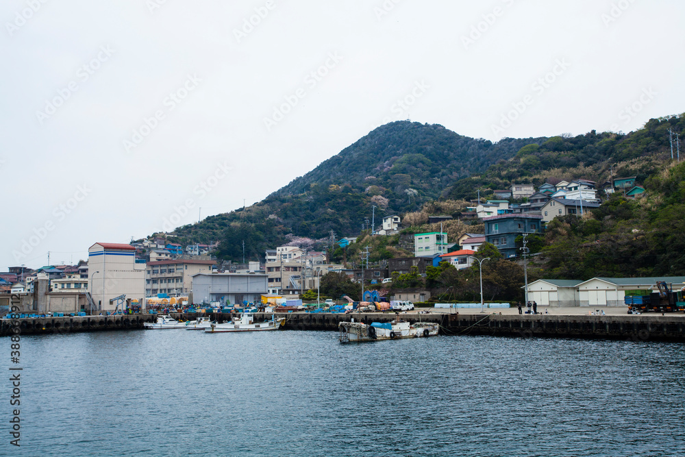 神島の漁港