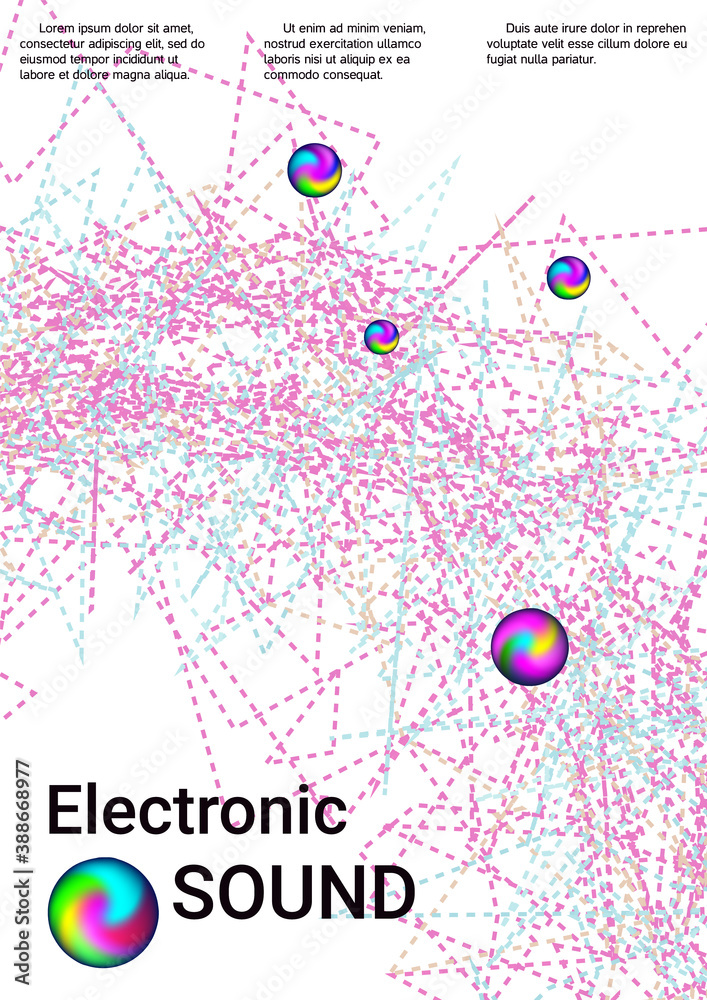 Sound flyer to create trendy abstract cover.