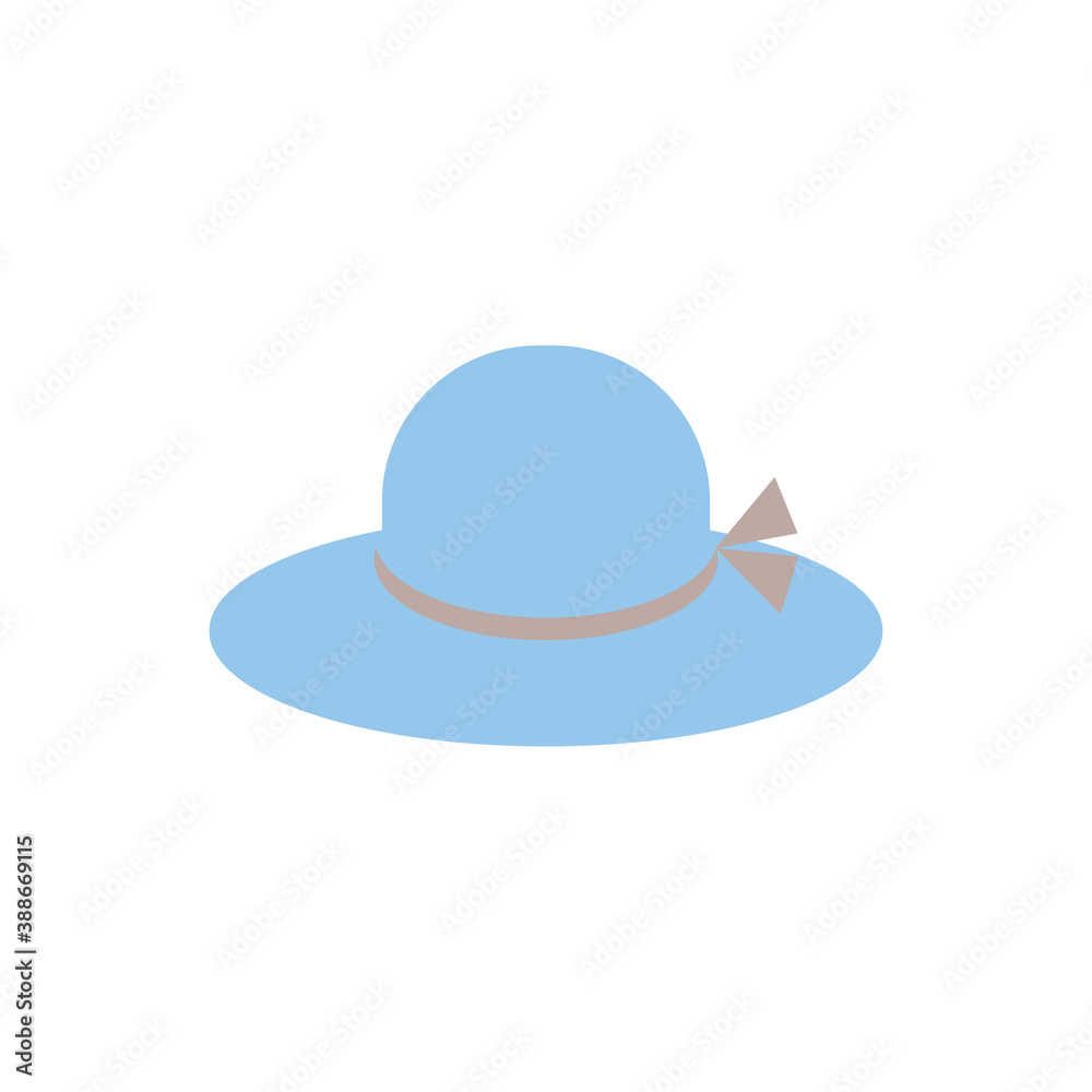 Summer Hat Woman Clipart Vector Design Isolated
