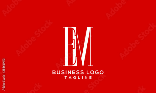 EM logo letter initial symbol vector design.