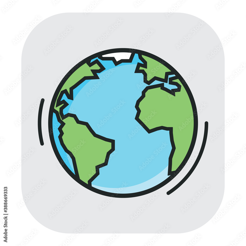 Simple element globe planet. Earth sign. World symbol. Thin line icon on white background. Vector illustration. Simple element globe planet. Earth sign. World symbol. Thin line icon on white background. Vector illustration.