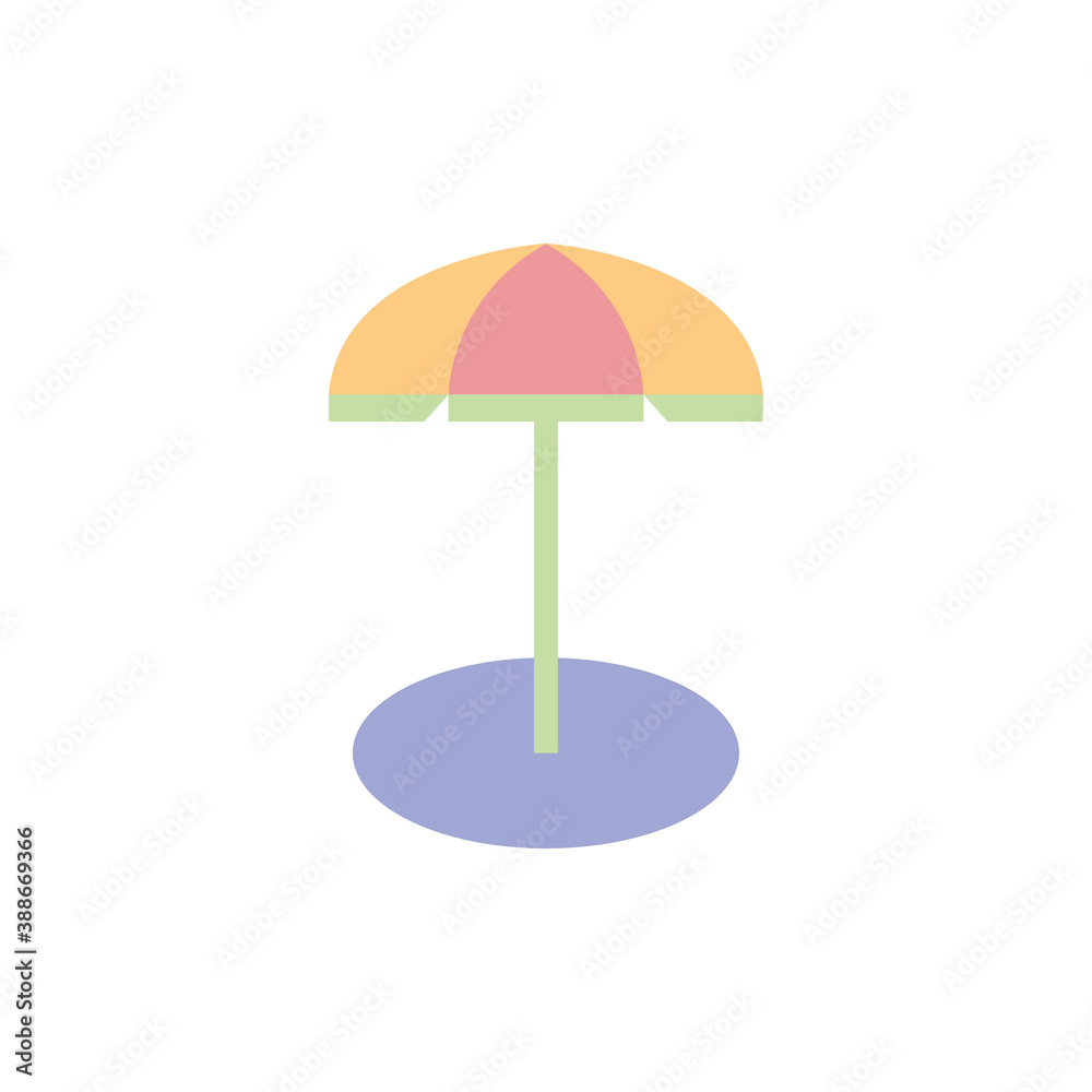 Umbrella Summer Clipart Vector Design Isolated