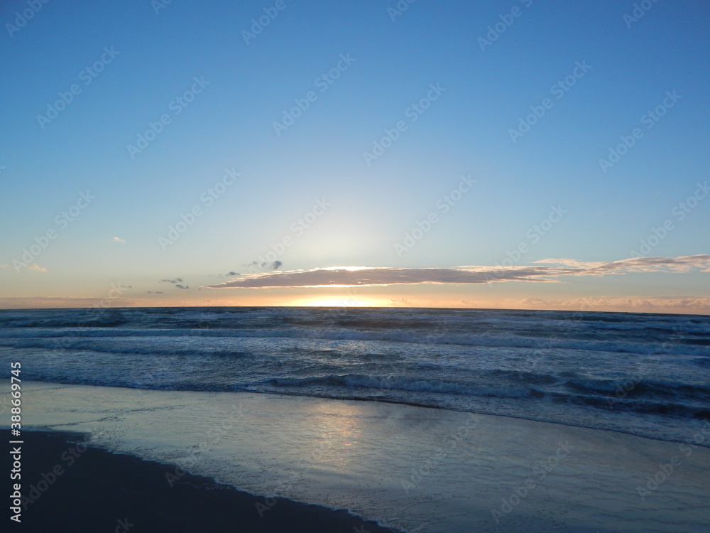 sunset on the beach