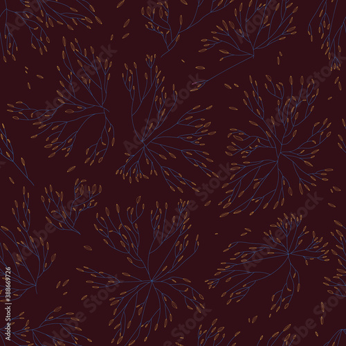 Seamless vector of tree on simple background. concept illustration of Set nature elements.
