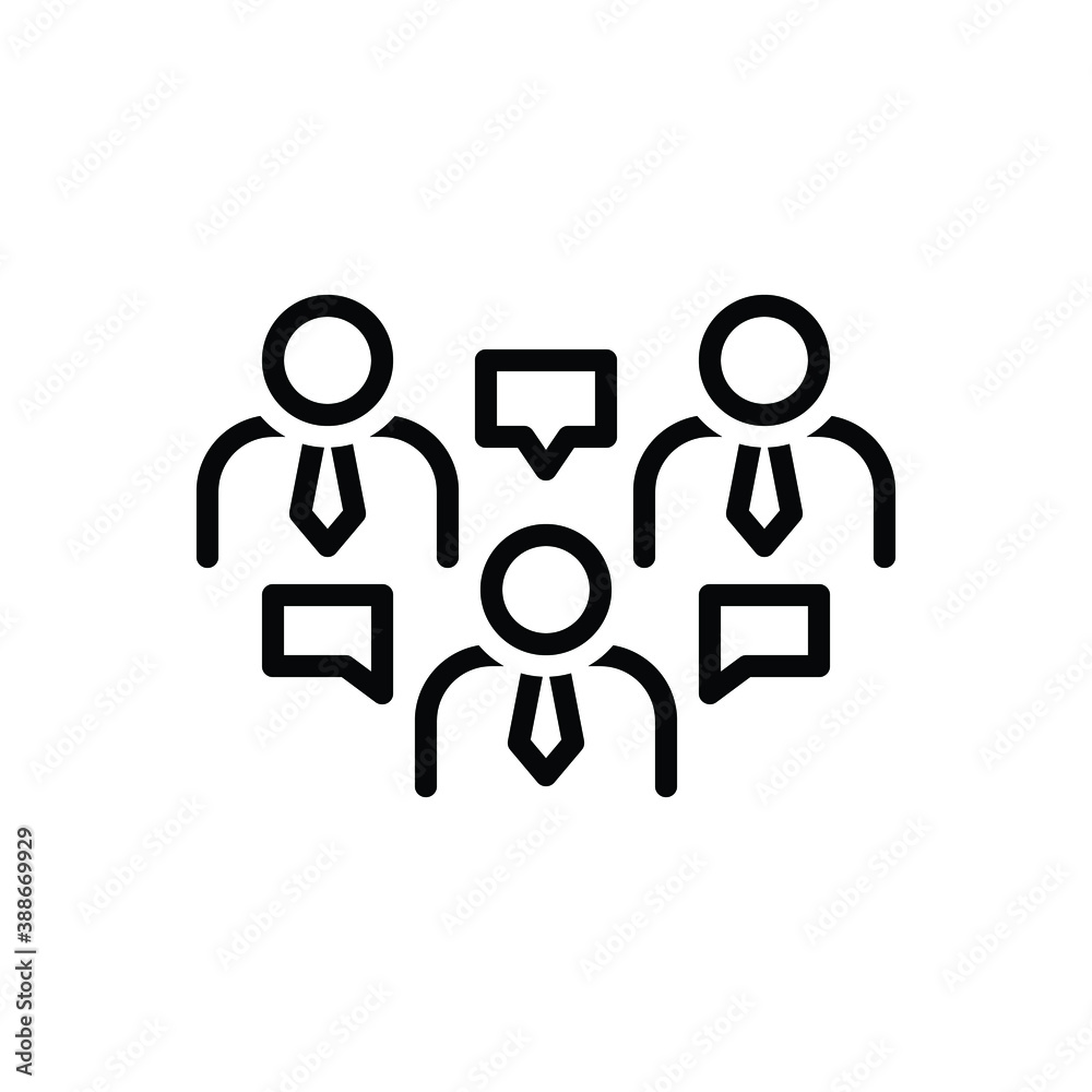 Black line icon for discuss Black line icon for discuss