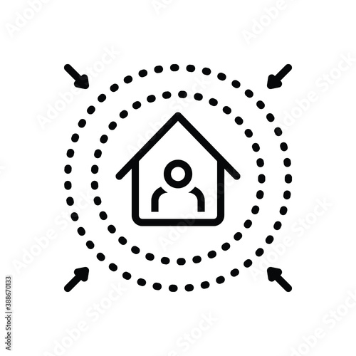 Black line icon for prevent