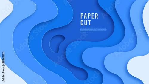 background paper cut abstract 3d realistic modern weaves cut out multilayer wallpaper banner, poster, flyer, business presentation design vector