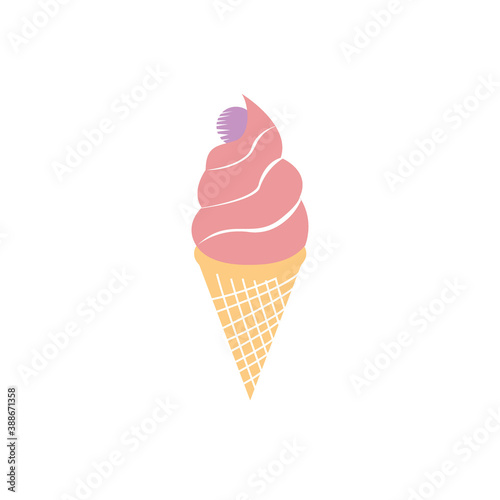 Ice Cream Summer Icon Clipart Vector Design 