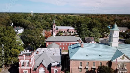 Aerial Pull Tarboro NC, Tarboro North Carolina in 4k photo