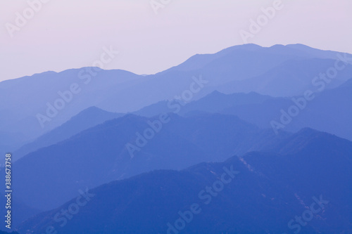 玉置神社から見た山々の風景