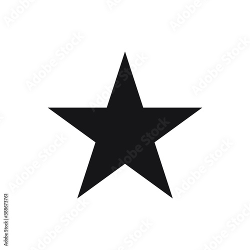Clasic star Icon Vector. Flat black pictogram. Illustration symbol.