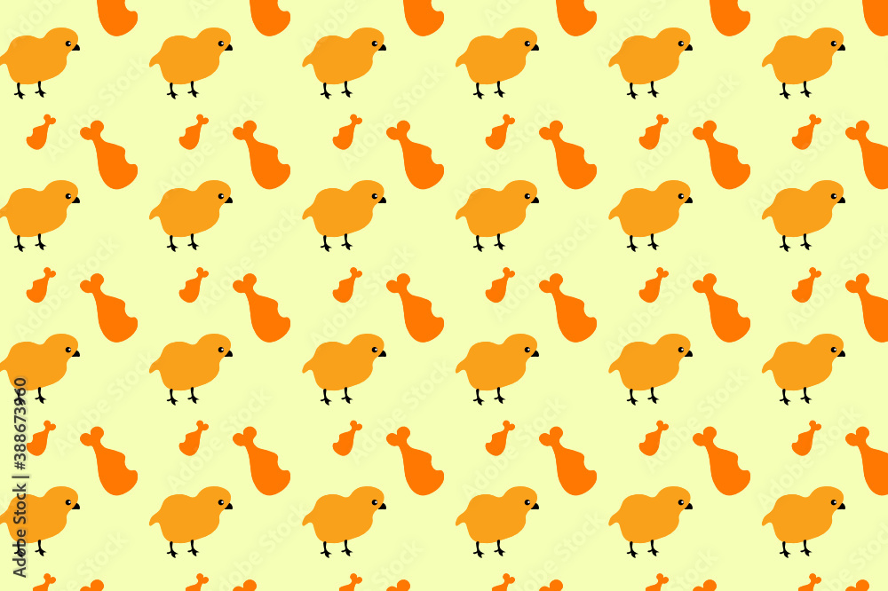 Fototapeta Chicken Digital Paper. suitable for backgrounds and wallpapers.