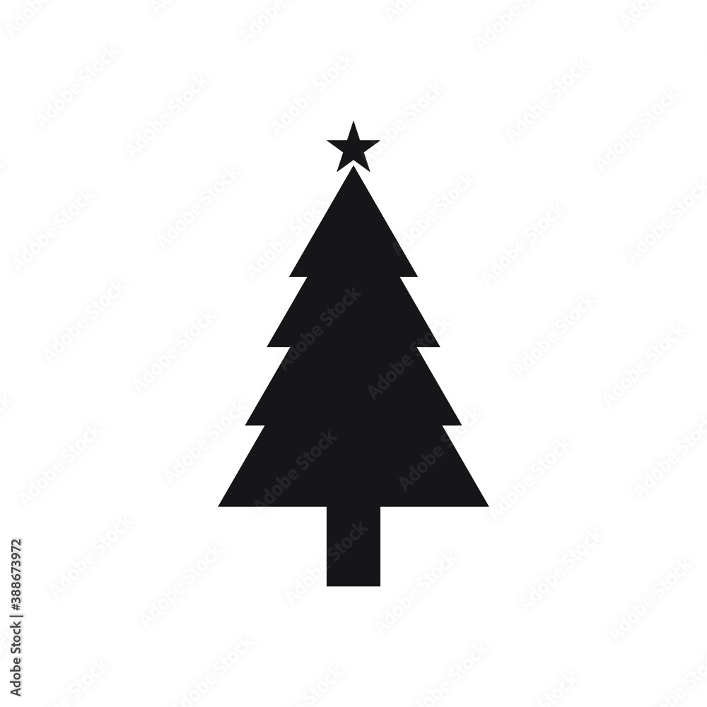 Christmas tree line icon, Christmas sign/symbol vector. Outline and filled vector sign, linear and full pictogram isolated on white, logo illustration. Xmas