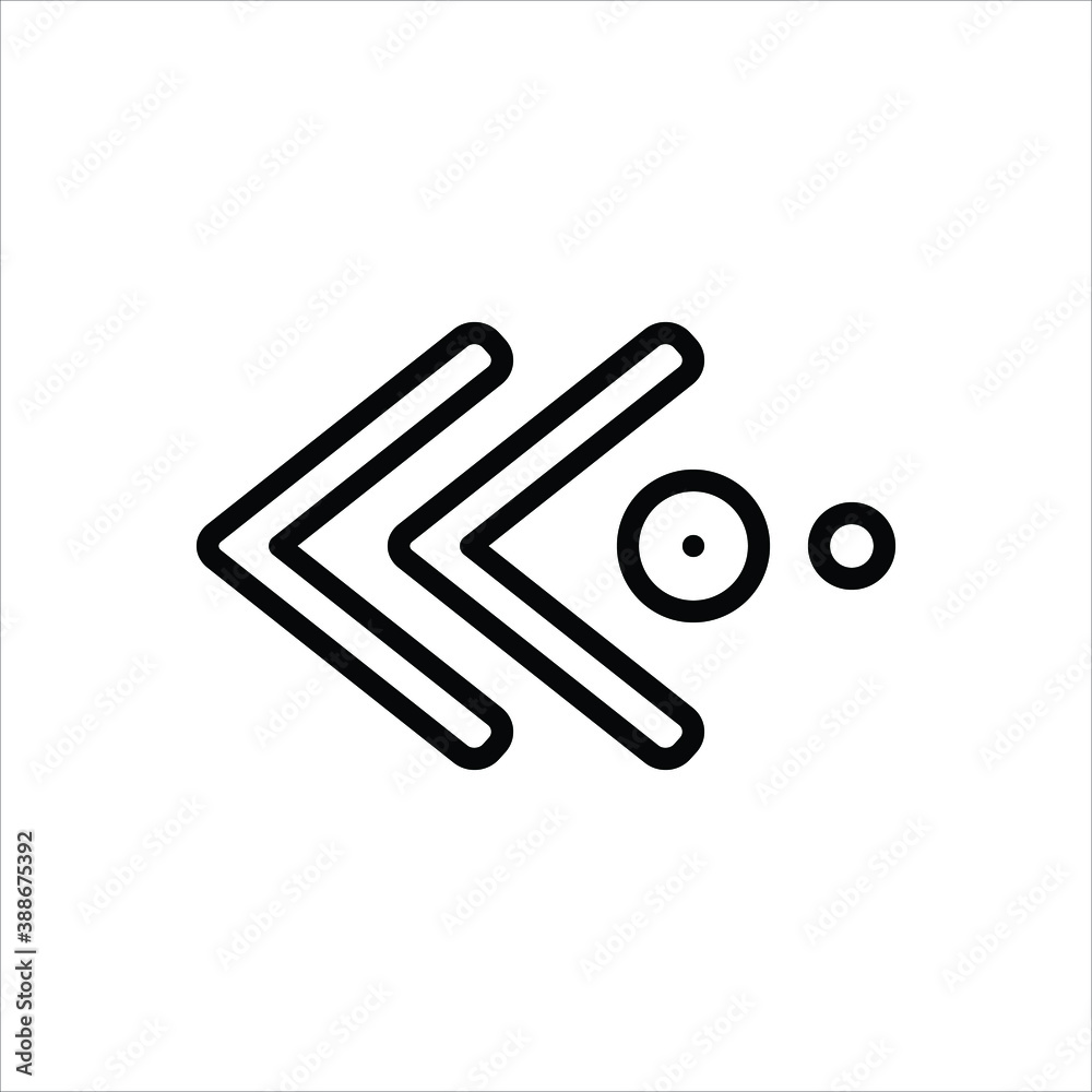 Obraz premium Black line icon for previously