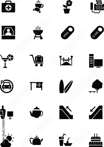 
Hotel and Restaurant Vector Icons 
