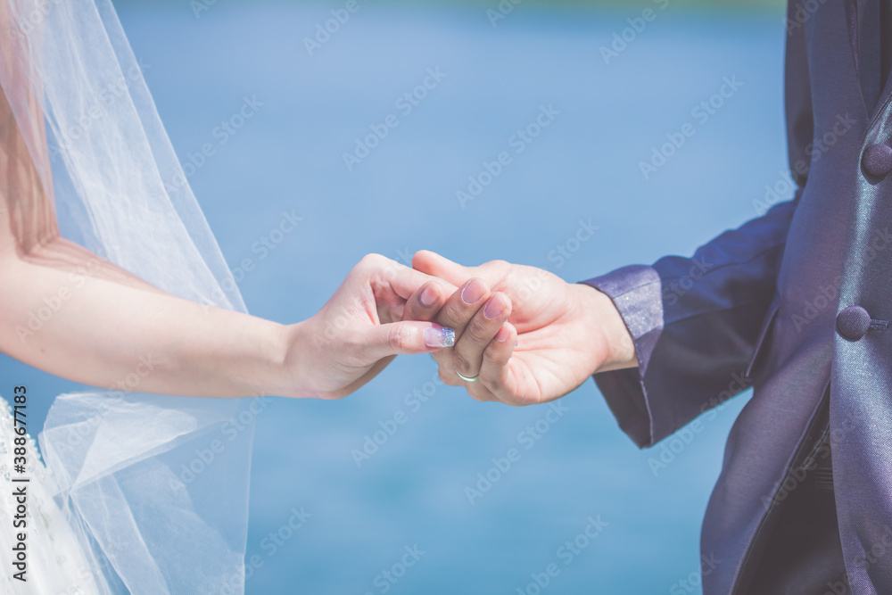 wedding theme, holding hands newlyweds