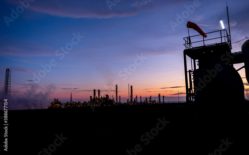 windsock and petrochemical plant