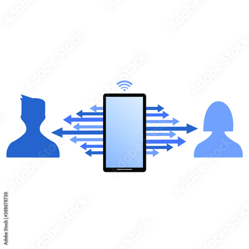 mobile phone connect human, call, communication