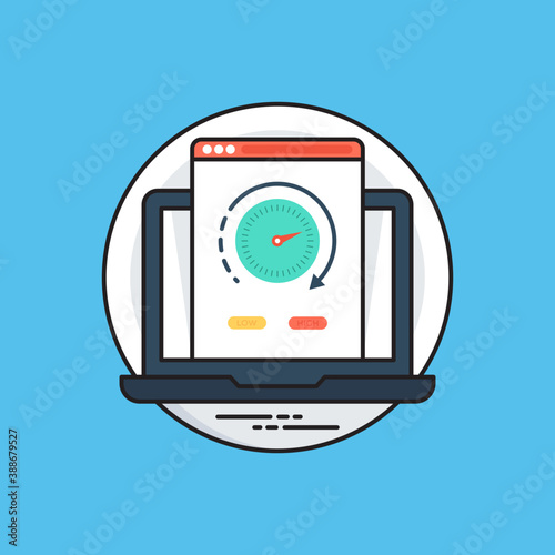 
Flat icon design of speed optimization

