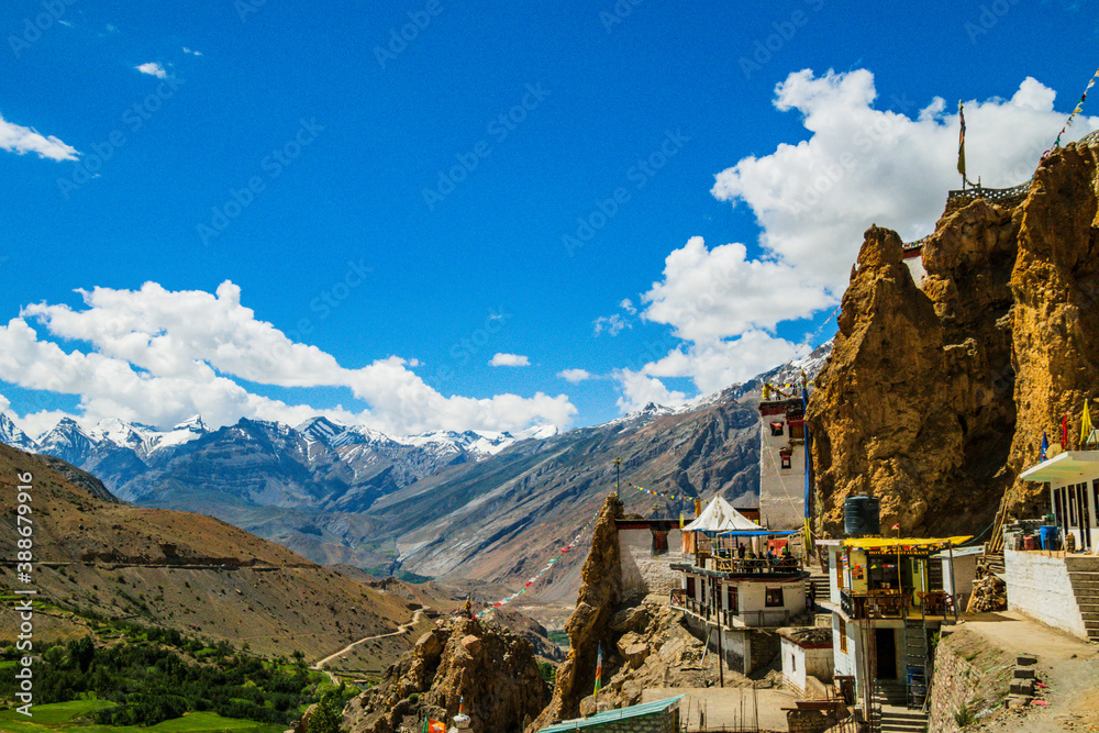 Fototapeta premium Dankar Monastery , near Kaza, Spiti