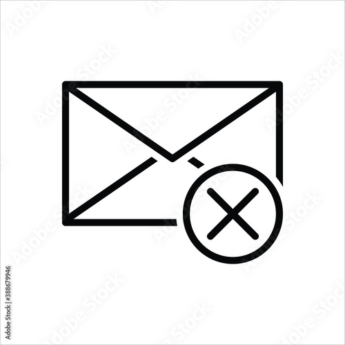 Black line icon for dismiss