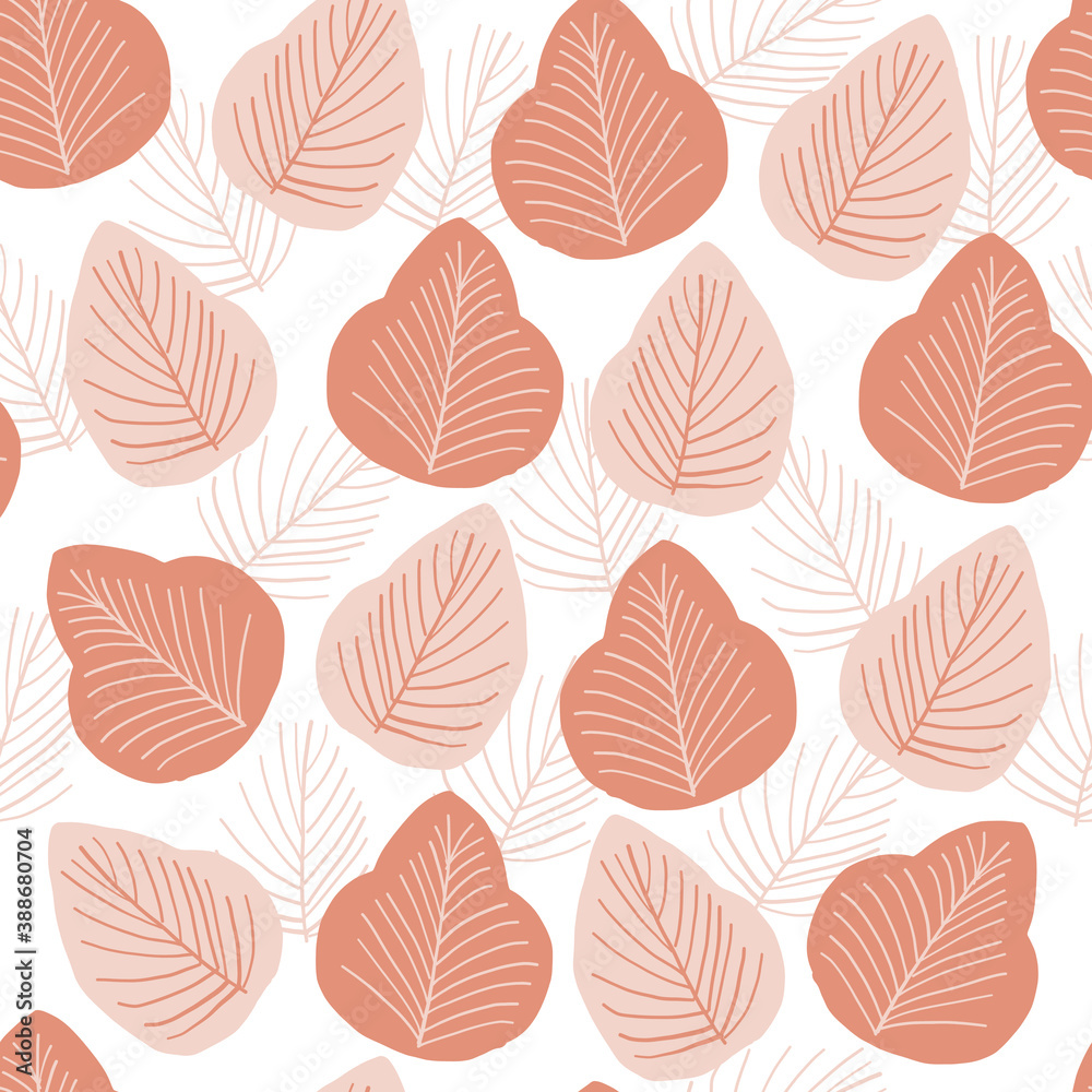 seamless hand draw autumn pattern background with doodle leave seamless hand draw autumn pattern background with doodle leave