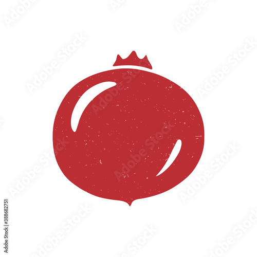 Cute cranberry isolated on white background. Colorful pictogram original design. Can be used for infographics, identity or decoration. Vector shabby hand drawn illustration