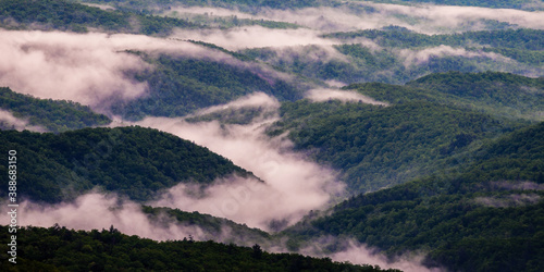 Aerial view of the Blue Ridge Mountains