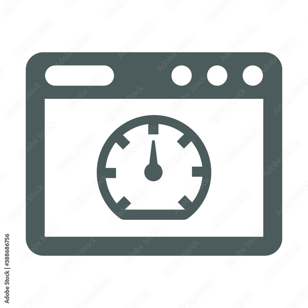 Application, browser, page speedometer icon. Vector graphics Application, browser, page speedometer icon. Vector graphics