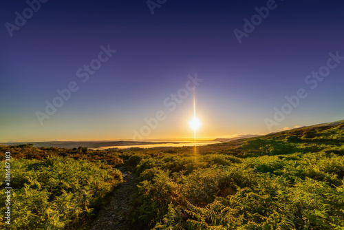 Beautiful sunrise at the foot of Mount Mangerton