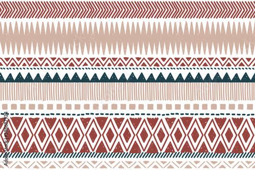 Ethnic vector seamless pattern. Tribal geometric background, boho motif, maya, aztec ornament illustration. rug textile print texture