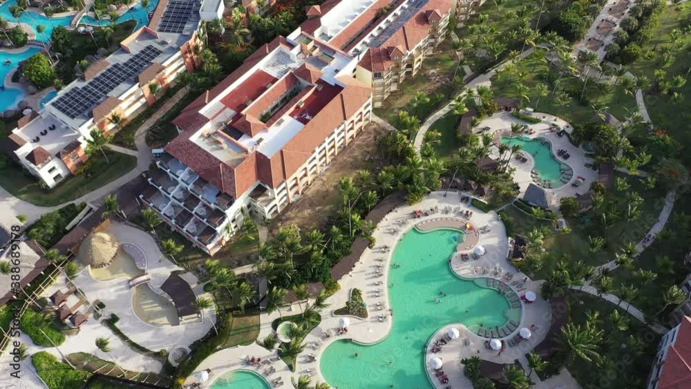 Punta Cana luxury tourist resorts with pools and beach. Dominican republic. Punta Cana luxury tourist resorts with pools and beach. Dominican republic.