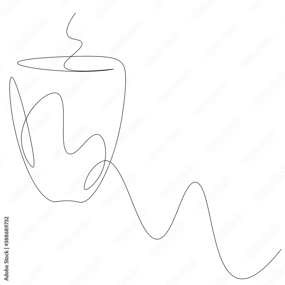 Cup of coffee on white background. Vector illustration Cup of coffee on white background. Vector illustration