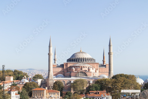 Hagia Sophia Mosque, view from the city of Istanbul