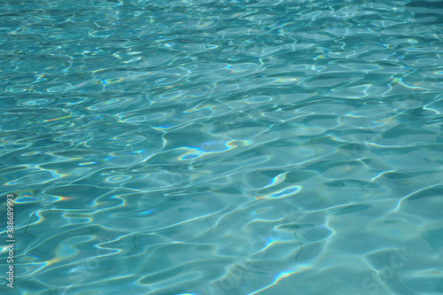 surface of blue swimming pool,background of water in swimming pool. © photoranger2521