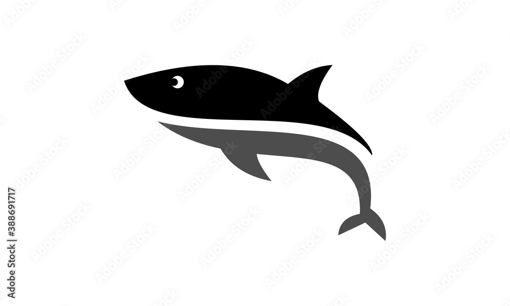 black silhouette shark vector black silhouette shark vector