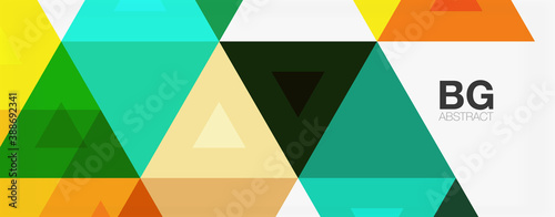 Mosaic triangle pattern abstract background for cover, banner, flyer and poster and other template