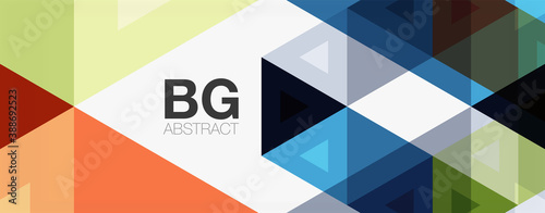 Mosaic triangle pattern abstract background for cover, banner, flyer and poster and other template