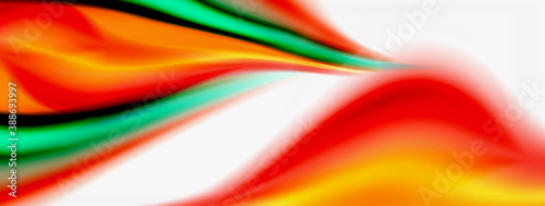 Abstract Background. Smooth flowing lines, blurred waves, rainbow color style stripes. Vector illustrations for covers, banners, flyers and posters and other