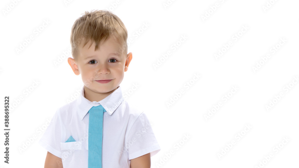 The little boy smiles. Portrait.Close-up. The little boy smiles. Portrait.Close-up.
