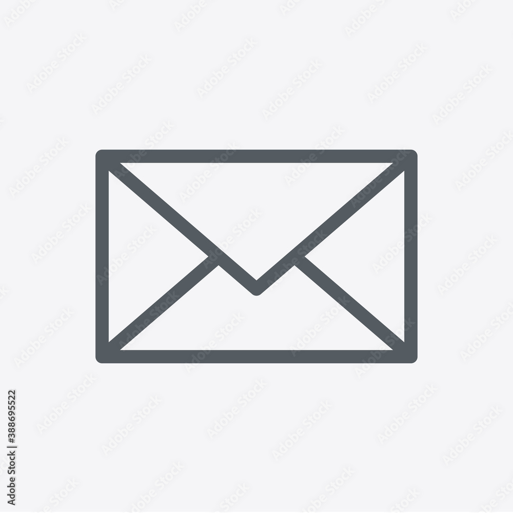 Envelope icon isolated on background. Mail symbol modern, simple, vector, icon for website design, mobile app, ui. Vector Illustration Envelope icon isolated on background. Mail symbol modern, simple, vector, icon for website design, mobile app, ui. Vector Illustration